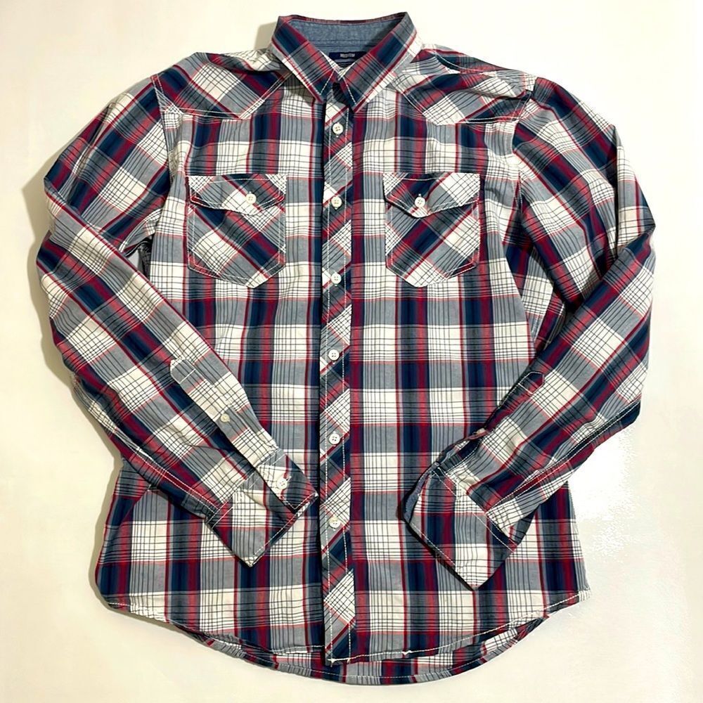 American Rag Mens Plaid Button Down